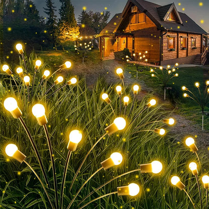 Lumière Solaire Luciole Jardin – 10 LED, Branches Flexibles, IP65, Allumage Automatique