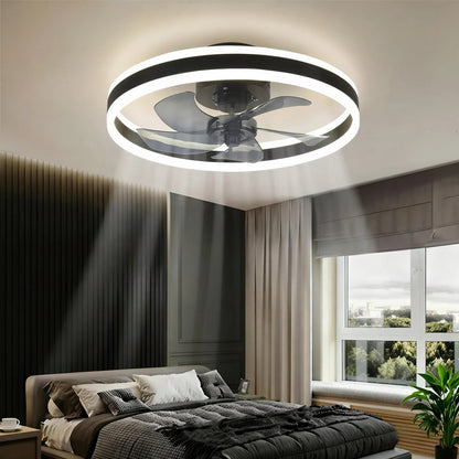 Ventilateur de Plafond LED Dimmable – Silencieux, 6 Modes, Télécommande, Réversible