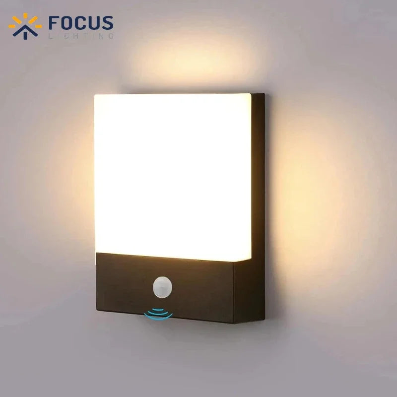 Applique Murale LED Extérieure Étanche avec Détecteur de Mouvement - Pour Terrasse, Cour, Balcon, Porte d'Entrée, Allée, Jardin