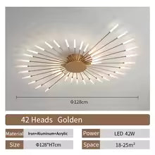 Plafonnier LED Moderne Design Éventail - Acrylique Nordique pour Salon, Chambre & Enfant