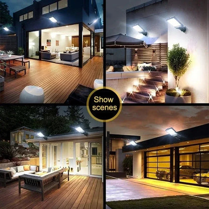 Projecteur Solaire LED Extérieur – Détecteur PIR, 3 Modes, Télécommande, IP65