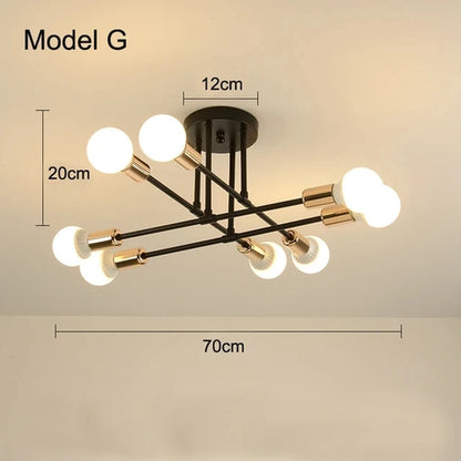 Plafonnier Lustre LED Nordique Minimaliste – 10 Modèles, Design Épuré