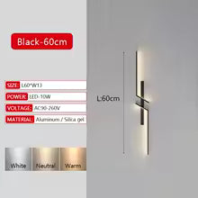 Applique Murale LED Longue Bande Dimmable avec Télécommande - Design Moderne pour Salon, Chambre & Chevet