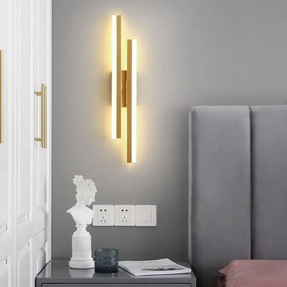 LED Schlafzimmer Wandlampe Wandleuchte Kupferrohr Acryl Lampenschirm