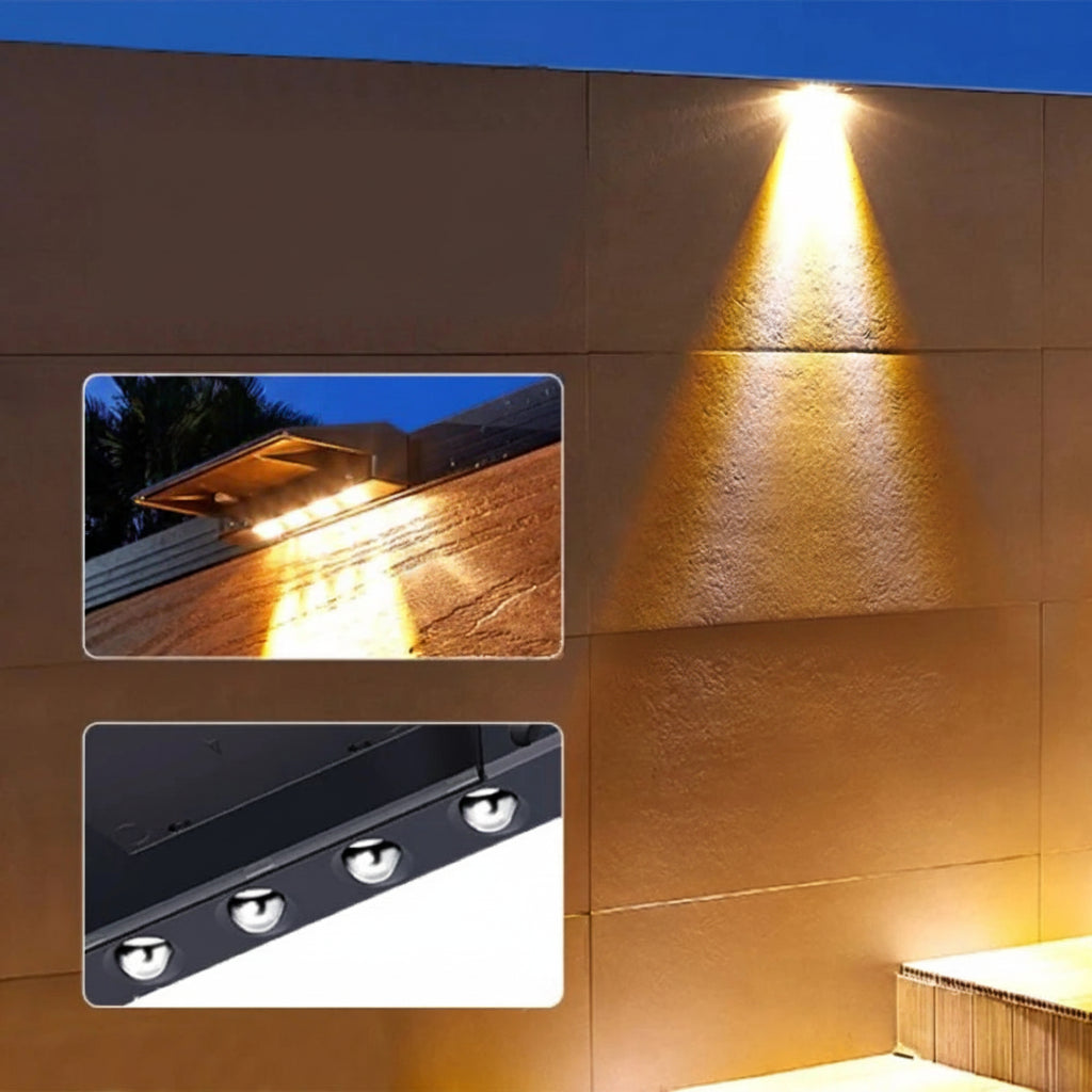 Pack 2 Spots Solaires Muraux LED – Clôture & Jardin, IP65, Allumage Automatique
