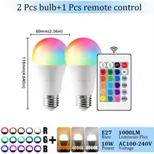 Ampoule LED RGB E27 10W avec Télécommande - Changement de Couleur