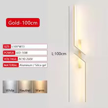 Applique Murale LED Longue Bande Dimmable avec Télécommande - Design Moderne pour Salon, Chambre & Chevet