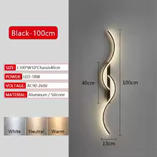 Applique Murale LED Longue Bande Dimmable avec Télécommande - Design Moderne pour Salon, Chambre & Chevet