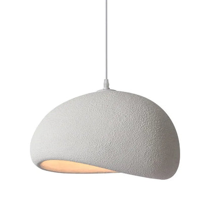 Plafonnier LED Wabi-Sabi Nordique – Sculpté à la Main, Blanc ou Gris, 30 à 60 cm