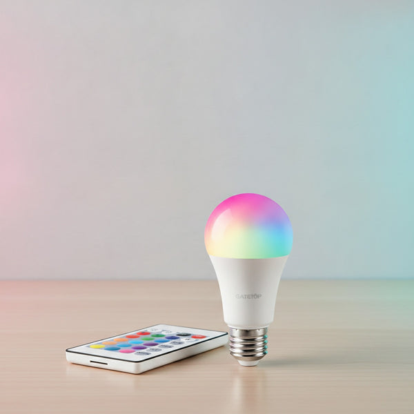 Ampoule LED RGB E27 10W avec Télécommande - Changement de Couleur