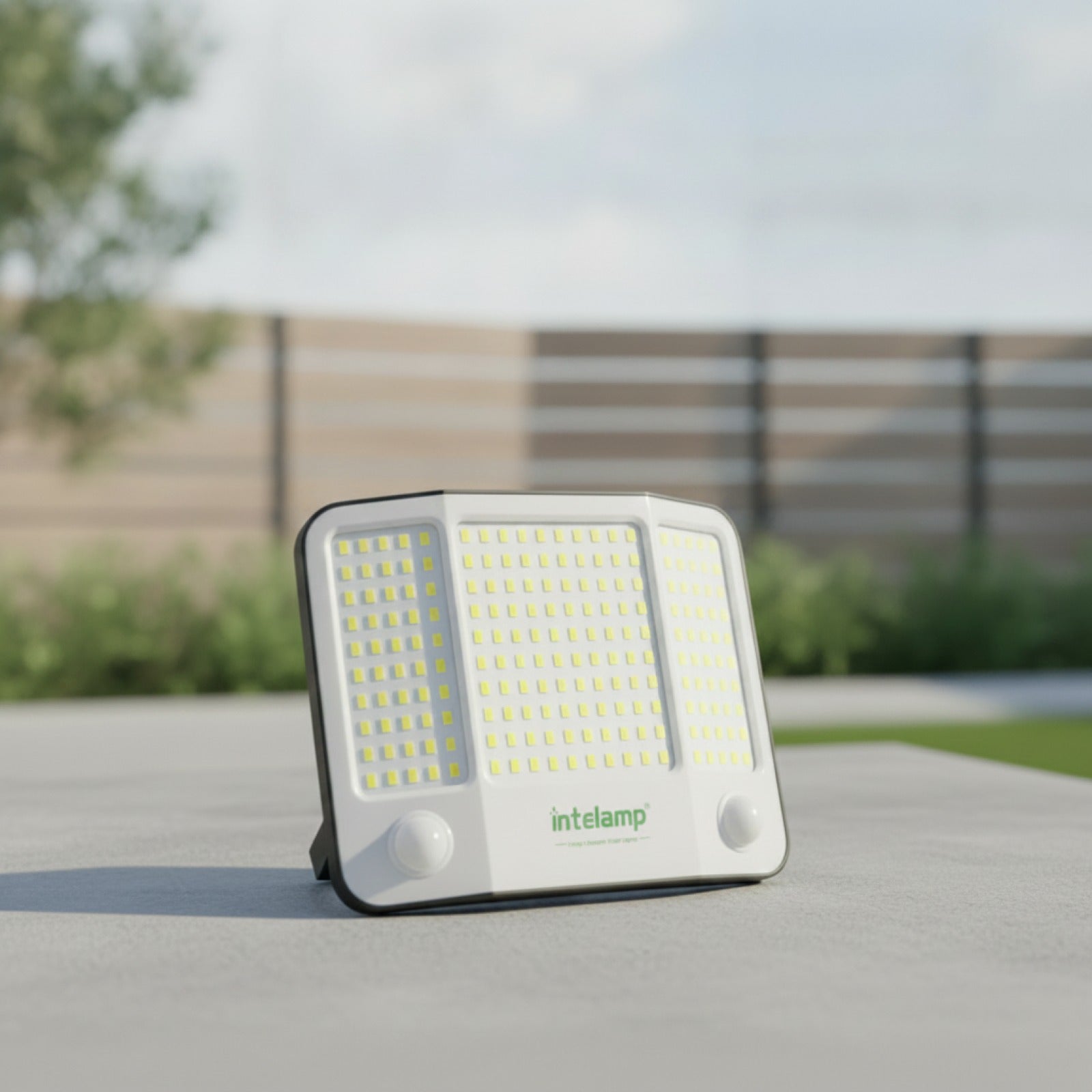 Lampe Solaire Extérieure Intelamp Puissante 4000LM avec Détection de Mouvement 180° - Jardin & Cour