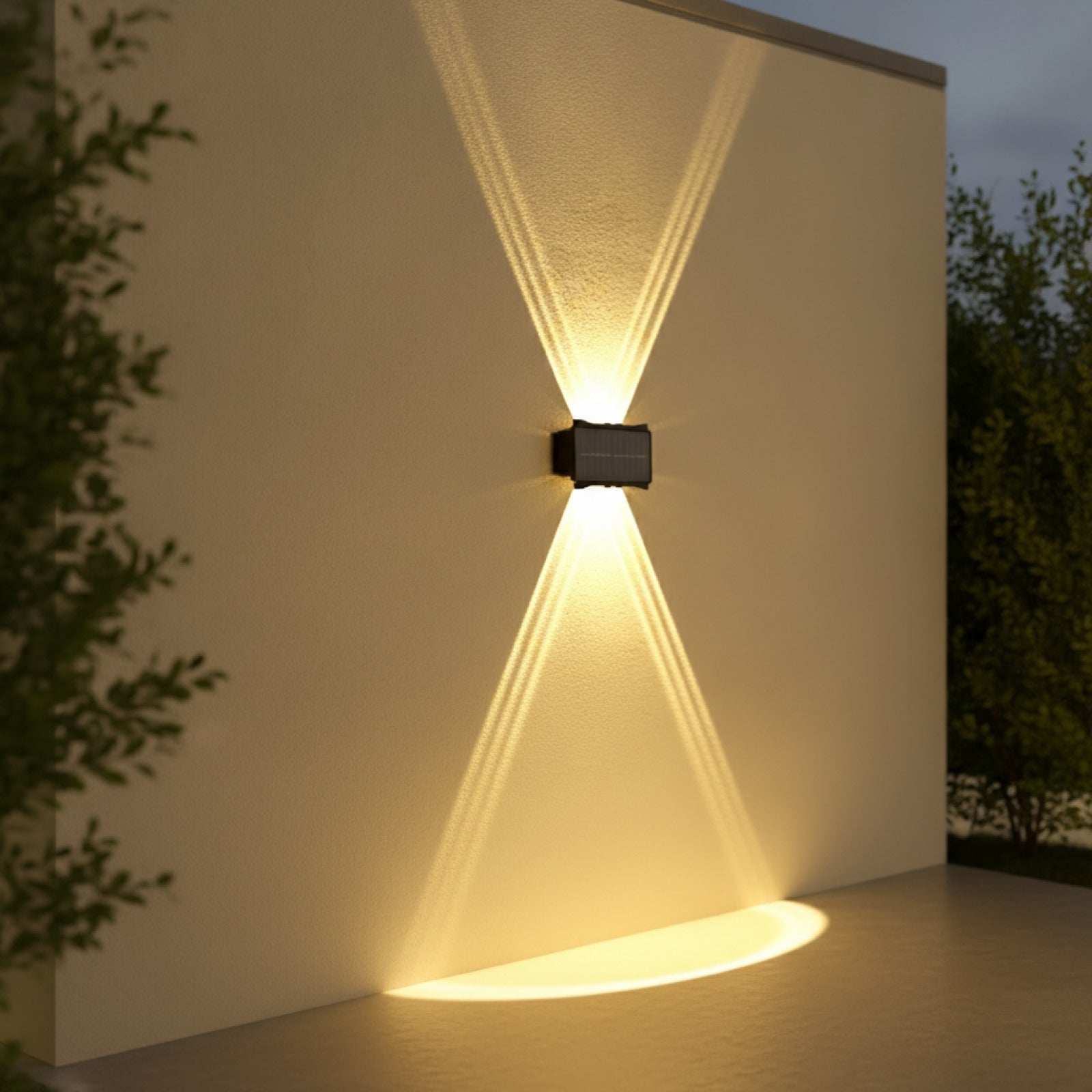 Lampe Murale Solaire LED Étanche - Éclairage Haut et Bas pour Jardin et Balcon