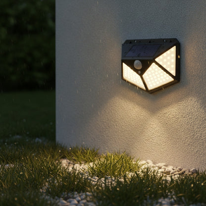 Applique Murale LED Extérieure 100 Leds avec Détecteur de Mouvement - Éclairage Jardin & Rue