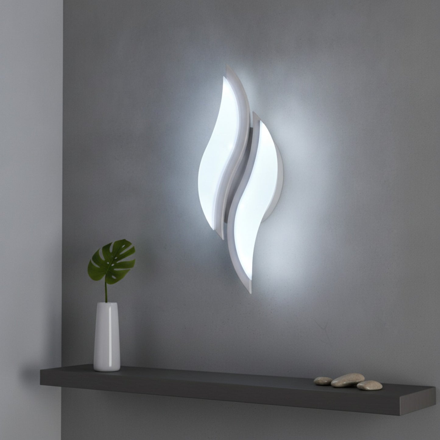 Applique Murale LED Moderne 12W Métal & Acrylique - Blanc Froid 6500K pour Chambre et Escalier