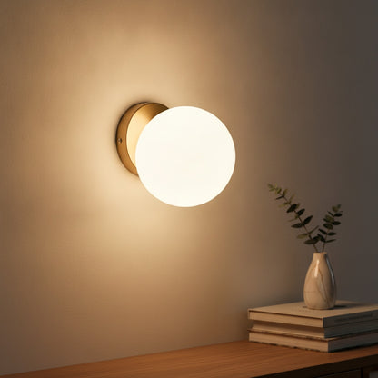 Applique Murale Moderne Boule Verre 15cm E27 - Salon, Chambre, Couloir