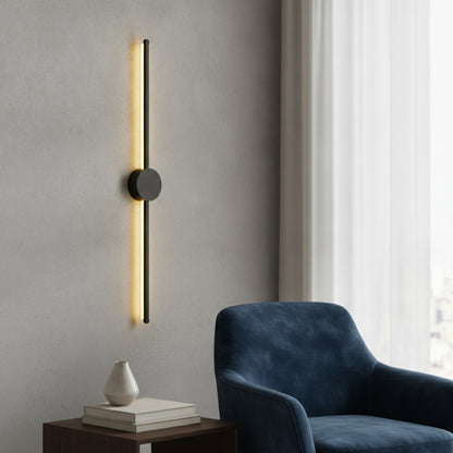 Applique Murale LED Design Moderne Noir Forme de I pour Salon et Chambre