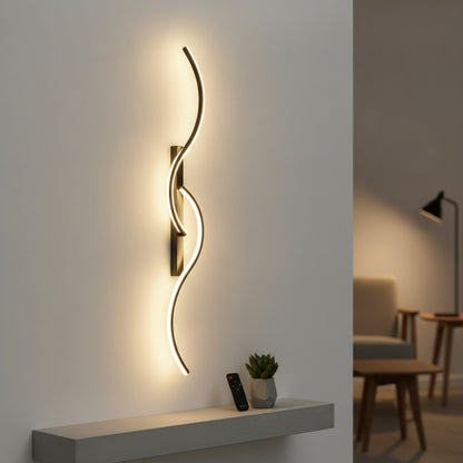 Applique Murale LED Longue Bande Dimmable avec Télécommande - Design Moderne pour Salon, Chambre & Chevet