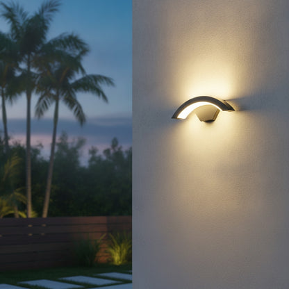 Applique Murale LED Extérieure Moderne 24W Blanc Chaud 3000K pour Jardin et Terrasse