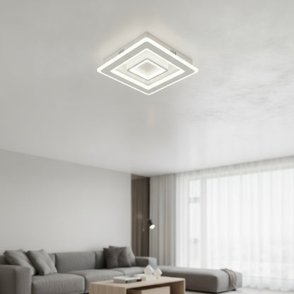 Plafonnier LED Carré Blanc Froid 42W - Design Moderne pour Salon & Chambre