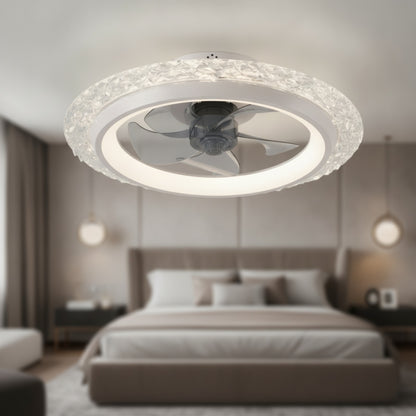 Ventilateur de Plafond Moderne Silencieux avec Lumière LED et Télécommande - 6 Vitesses