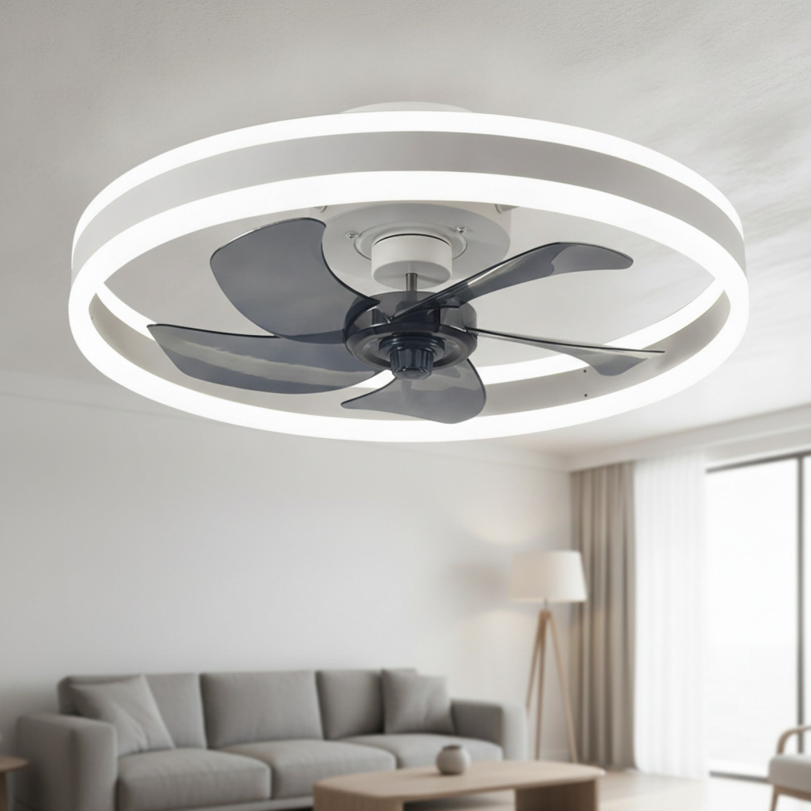 Ventilateur de Plafond LED Intelligent Jelena avec Télécommande - Moderne et Élégant pour Salon & Chambre