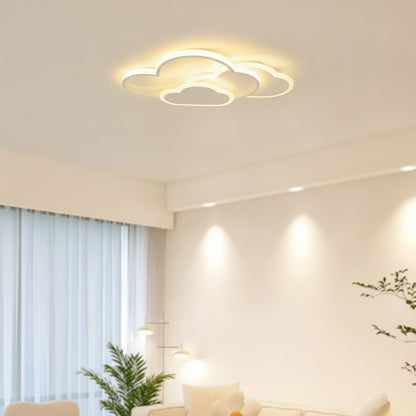 Plafonnier LED Nuage Moderne 3 Couleurs Acrylique 52x31cm pour Salon, Chambre, Enfant