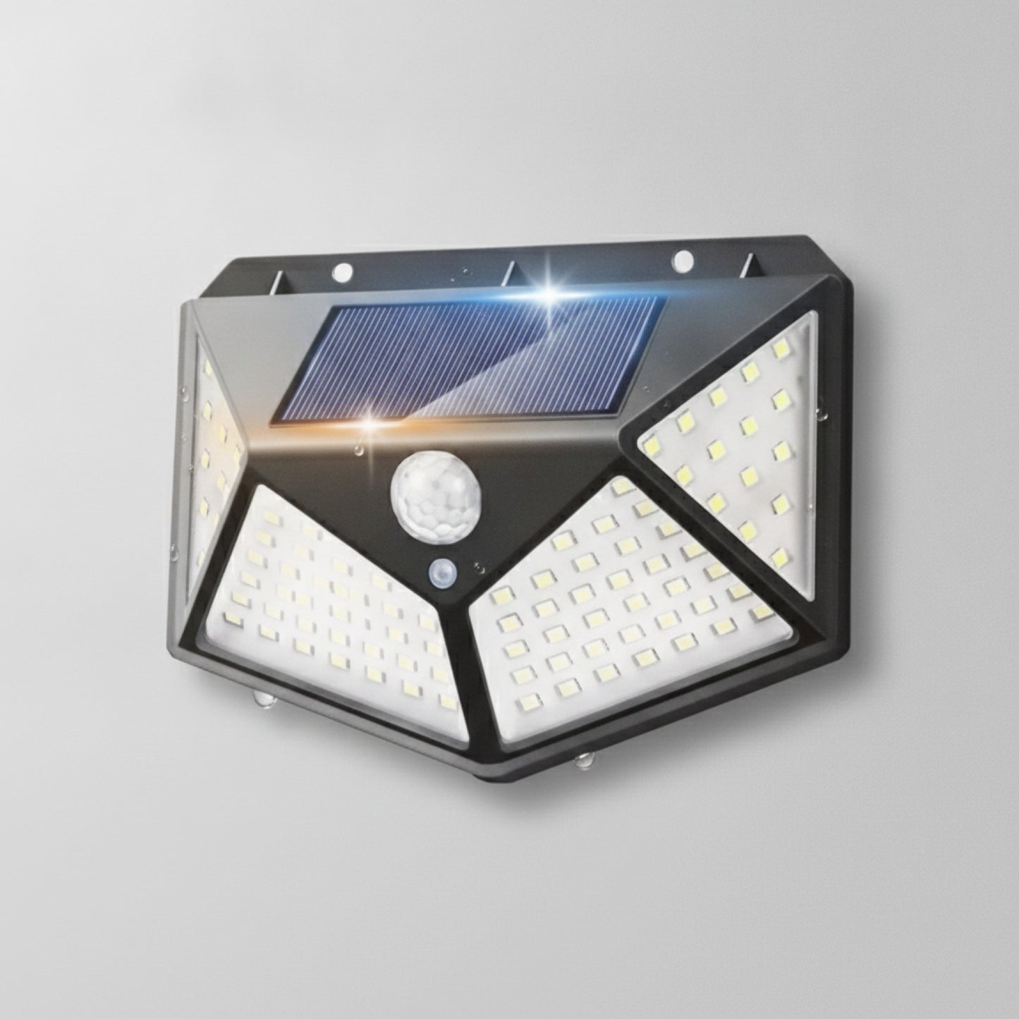 Applique Murale LED Extérieure 100 Leds avec Détecteur de Mouvement - Éclairage Jardin & Rue