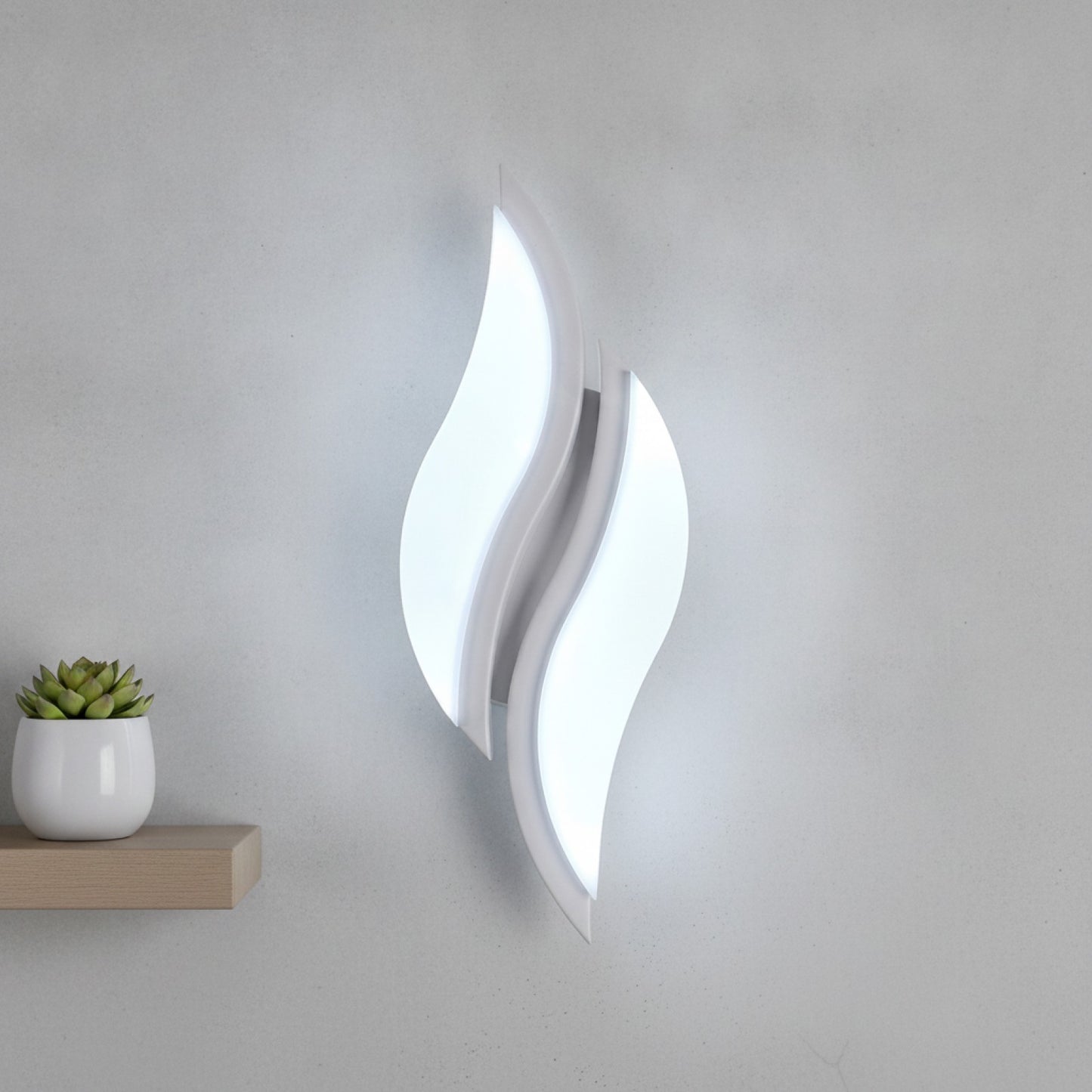 Applique Murale LED Moderne 12W Métal & Acrylique - Blanc Froid 6500K pour Chambre et Escalier