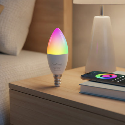Ampoule LED Intelligente Tuya E14/GU10, RVB, WiFi/Zigbee/Bluetooth, Dimmable, Compatible Alexa & Google