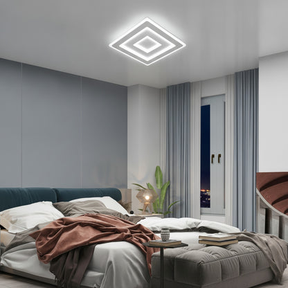 Plafonnier LED Carré Blanc Froid 42W - Design Moderne pour Salon & Chambre