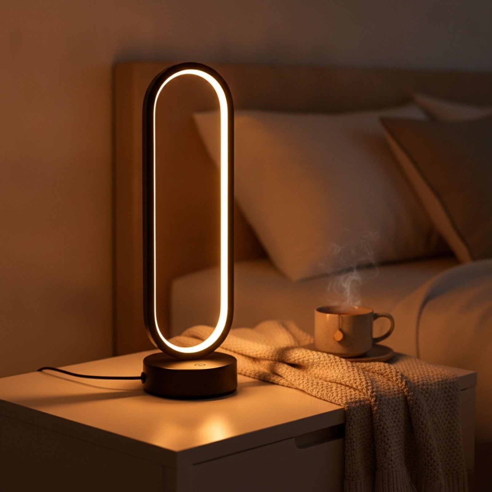 Lampe de chevet LED à intensité variable - Lumière d'ambiance pour chambre et salon