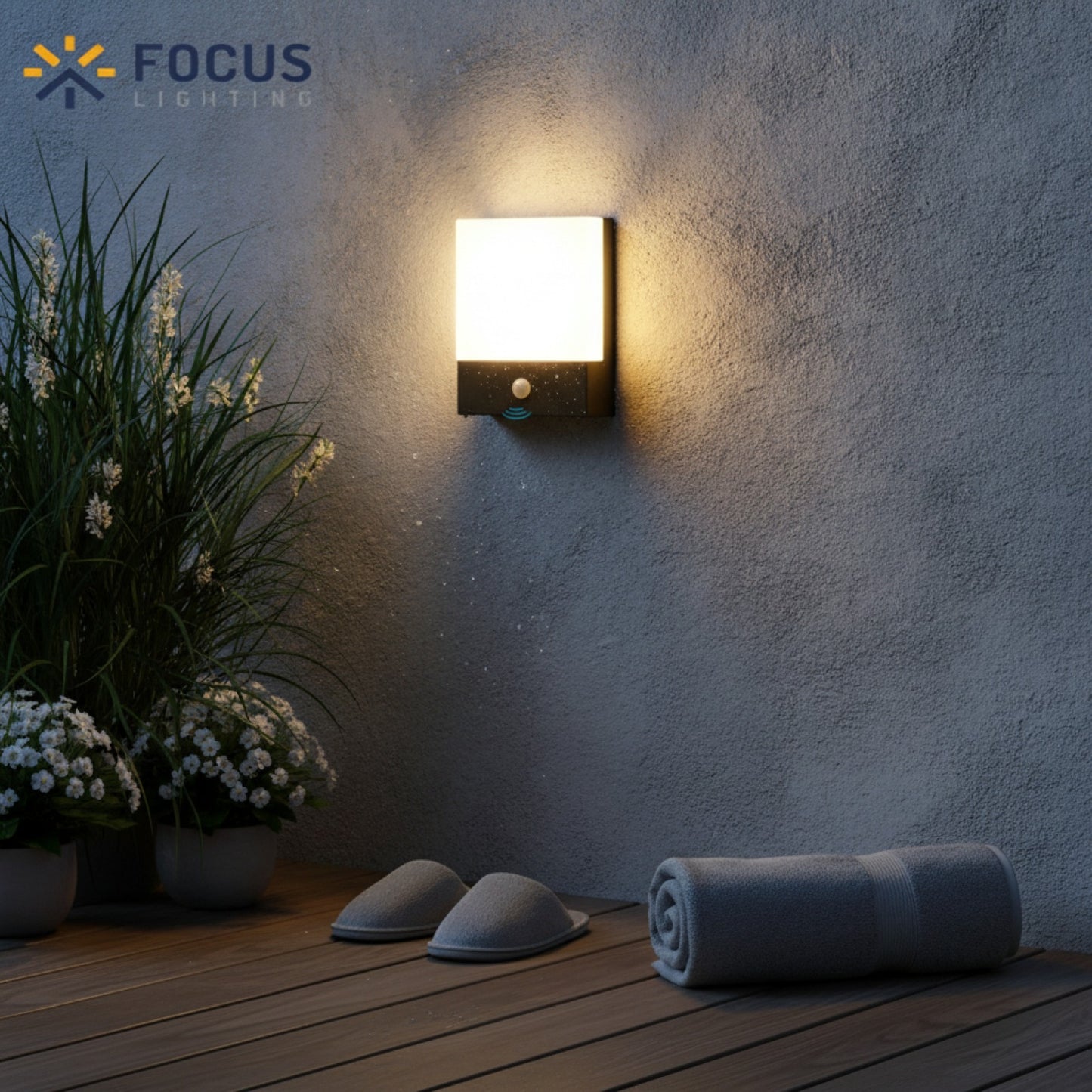 Applique Murale LED Extérieure Étanche avec Détecteur de Mouvement - Pour Terrasse, Cour, Balcon, Porte d'Entrée, Allée, Jardin
