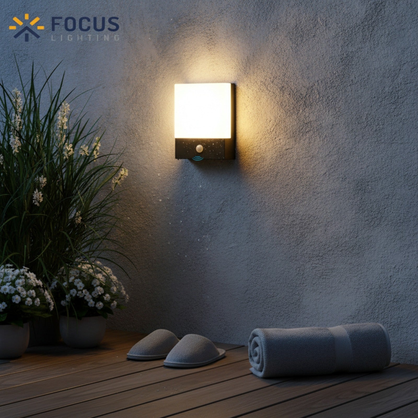 Applique Murale LED Extérieure Étanche avec Détecteur de Mouvement - Pour Terrasse, Cour, Balcon, Porte d'Entrée, Allée, Jardin