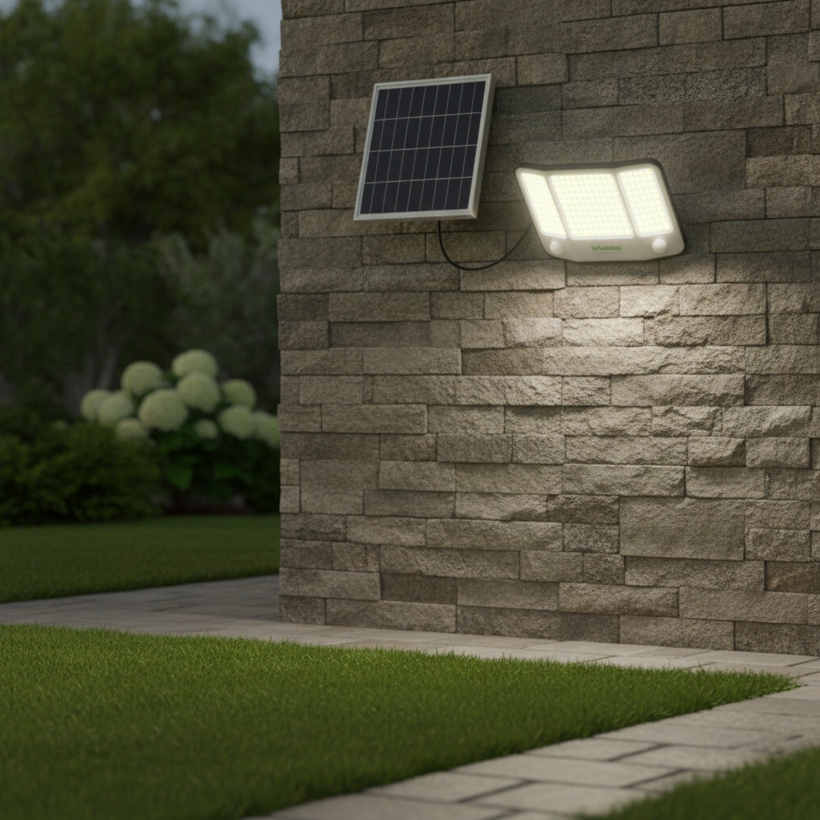 Lampe Solaire Extérieure Intelamp Puissante 4000LM avec Détection de Mouvement 180° - Jardin & Cour