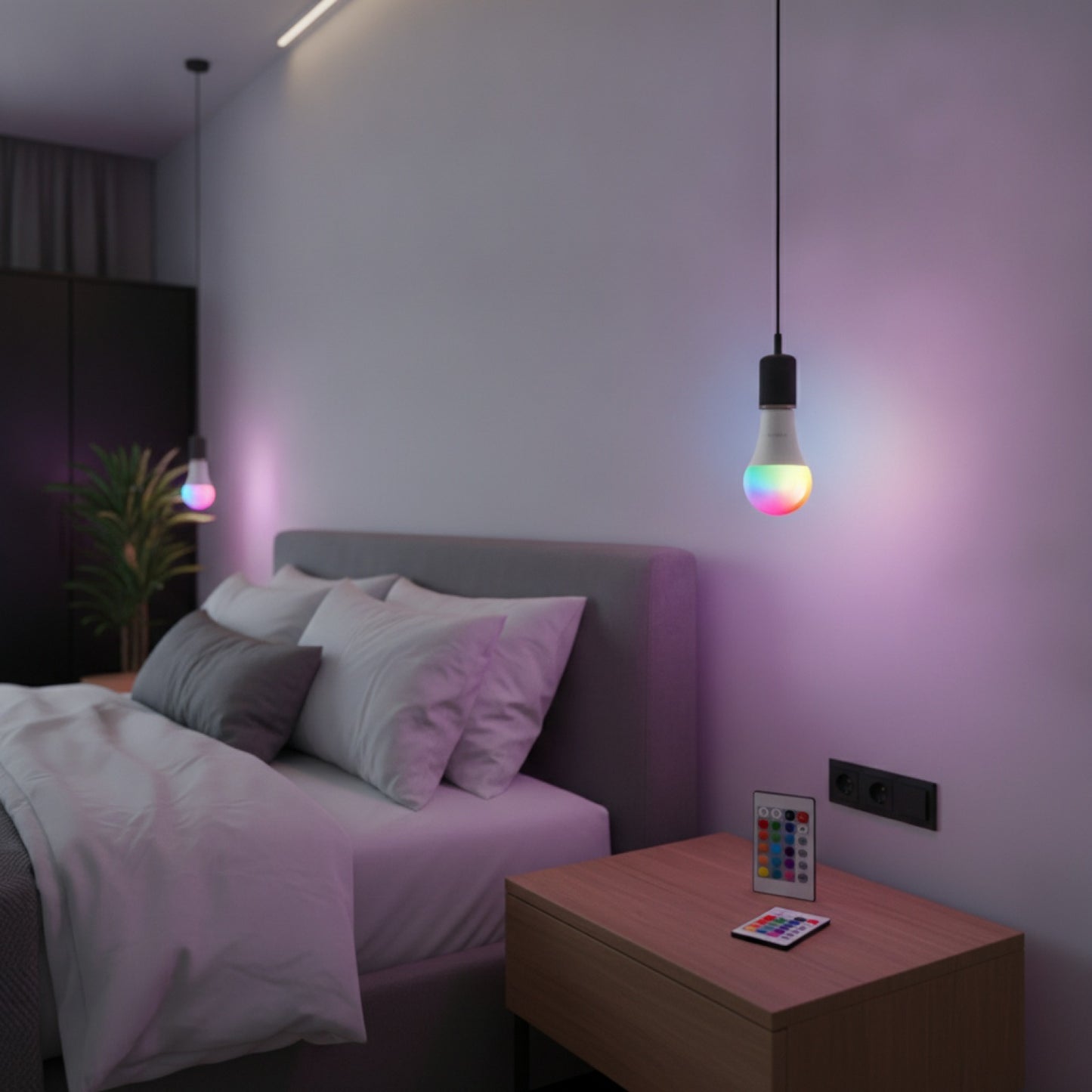 Ampoule LED RGB E27 10W avec Télécommande - Changement de Couleur