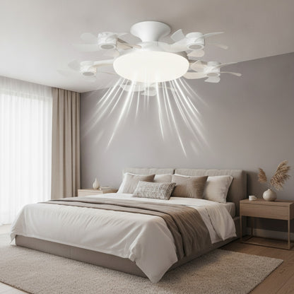 Ventilateur de Plafond Silencieux LED Dimmable avec Télécommande - 3, 4 ou 5 Têtes