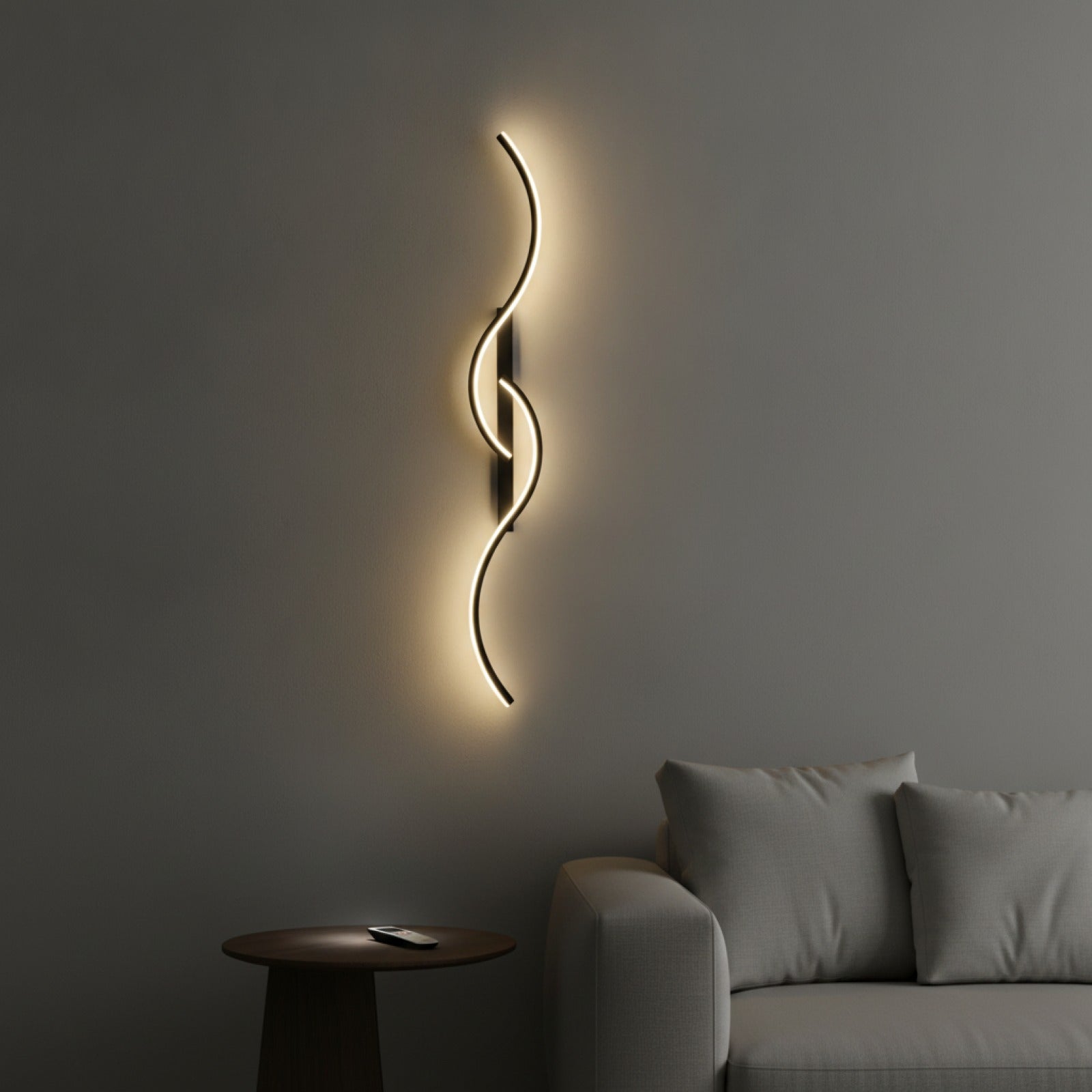 Applique Murale LED Longue Bande Dimmable avec Télécommande - Design Moderne pour Salon, Chambre & Chevet