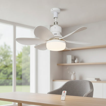 Ventilateur de Plafond LED 30W avec Télécommande et Gradation - Blanc, Noir, Coloré