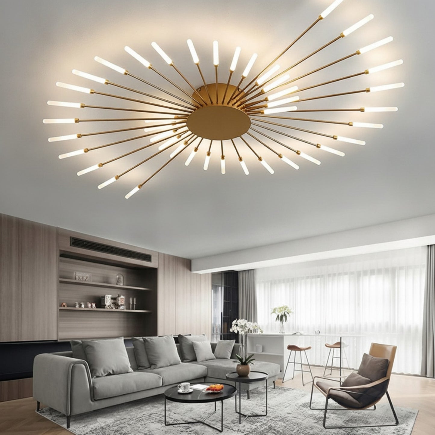 Plafonnier LED Moderne Design Éventail - Acrylique Nordique pour Salon, Chambre & Enfant