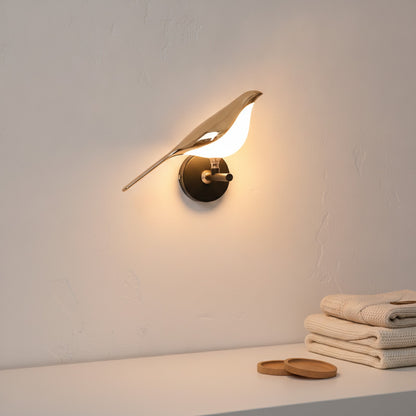 Applique Murale LED Design Oiseau Doré Style Nordique pour Salon et Chambre