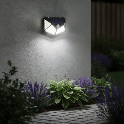 Applique Murale LED Extérieure 100 Leds avec Détecteur de Mouvement - Éclairage Jardin & Rue