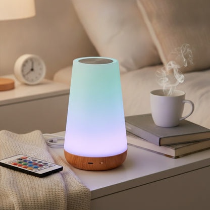Veilleuse LED RGB Rechargeable USB avec Télécommande - Lampe de Chevet Tactile à Intensité Variable