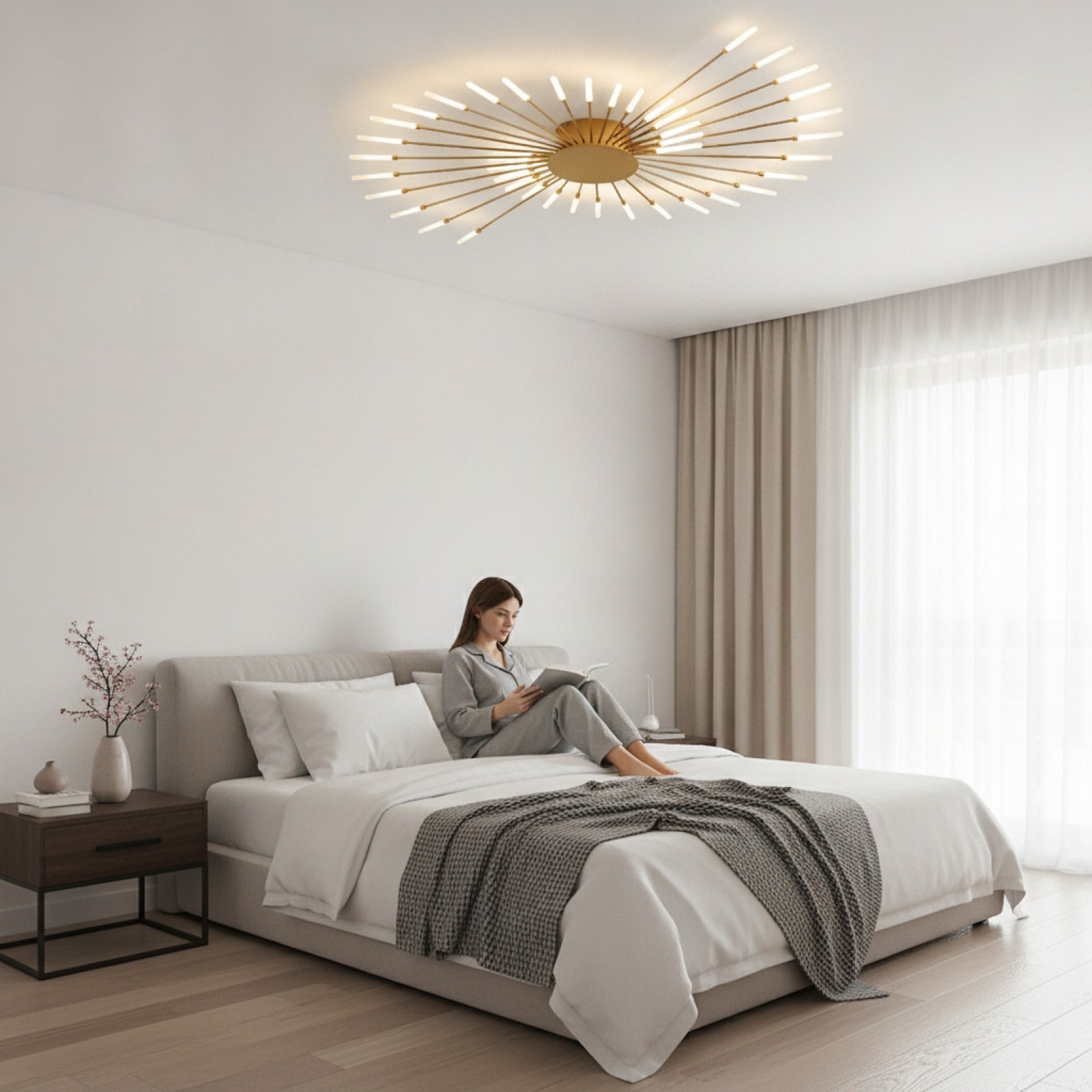 Plafonnier LED Moderne Design Éventail - Acrylique Nordique pour Salon, Chambre & Enfant