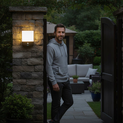 Applique Murale LED Extérieure Étanche avec Détecteur de Mouvement - Pour Terrasse, Cour, Balcon, Porte d'Entrée, Allée, Jardin