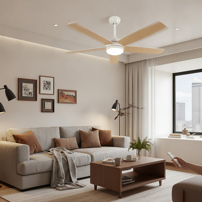 Ventilateur de Plafond Intelligent LED 132cm avec Éclairage Dimmable et Télécommande