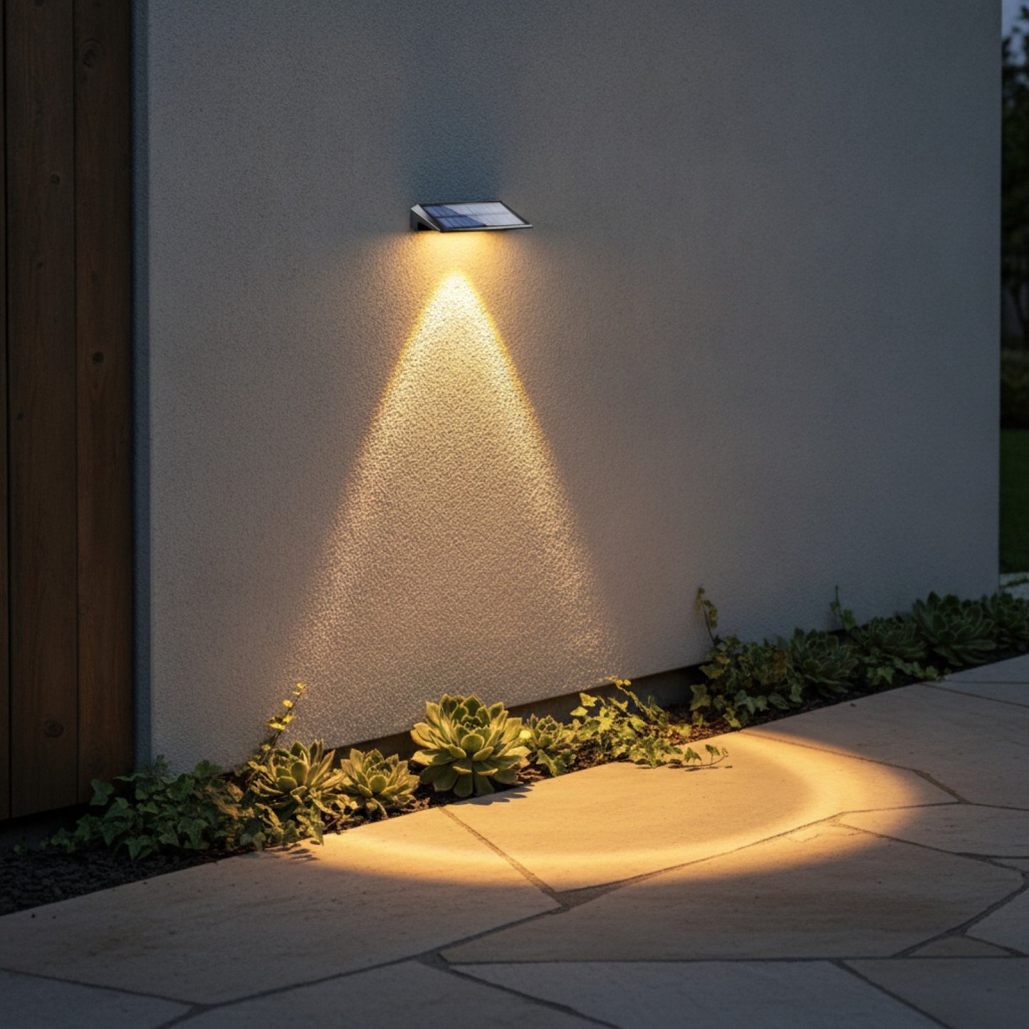 Lot de 2 Appliques Murales Solaires LED Étanche pour Extérieur - Idéal Clôture, Cour, Voie