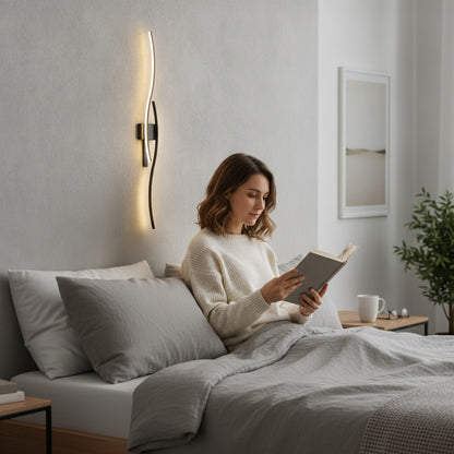 Applique Murale LED Longue Bande Dimmable avec Télécommande - Design Moderne pour Salon, Chambre & Chevet