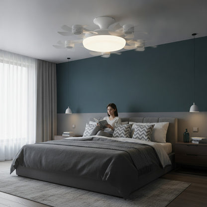 Ventilateur de Plafond Silencieux LED Dimmable avec Télécommande - 3, 4 ou 5 Têtes