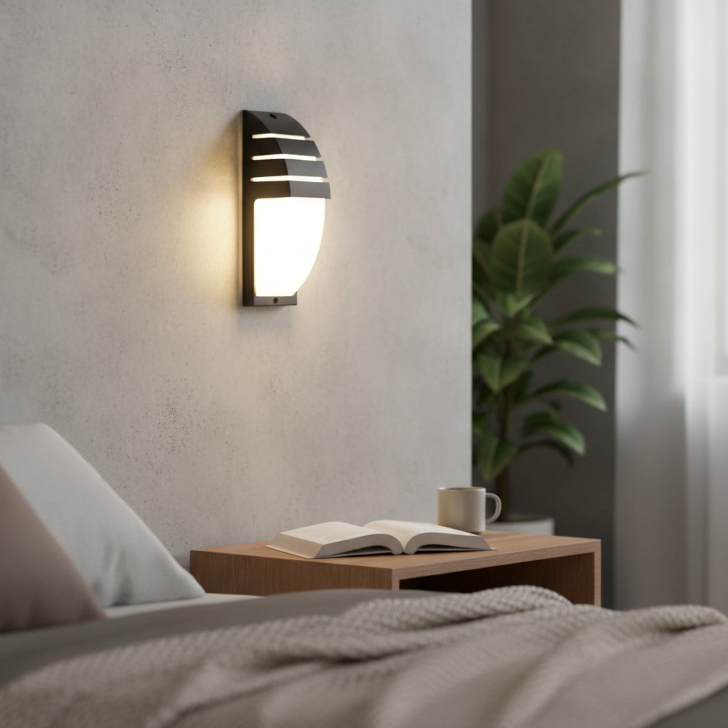 Lot de 2 Appliques Murales LED Étanche IP65 12W Blanc Chaud 3000K pour Intérieur & Extérieur