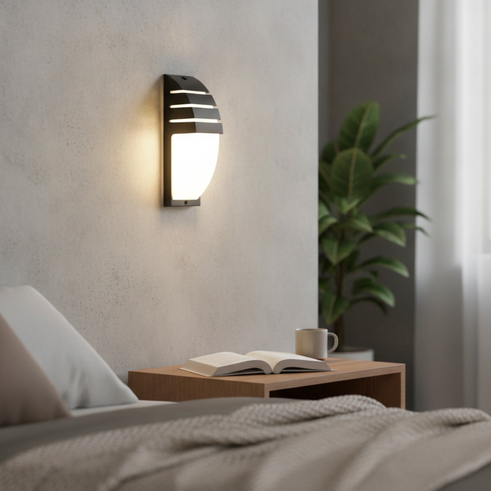 Lot de 2 Appliques Murales LED Étanche IP65 12W Blanc Chaud 3000K pour Intérieur & Extérieur